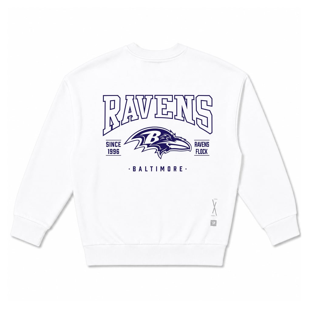 Baltimore Ravens Levelwear Luxe Zone Logo Sweatshirt - White
