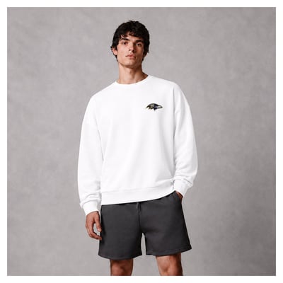 Baltimore Ravens Levelwear Luxe Zone Logo Sweatshirt - White