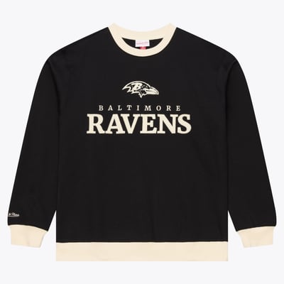  Baltimore Ravens Mitchell & Ness Cookies and Cream Crewneck Sweatshirt - Black
