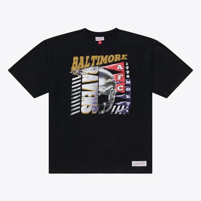 Baltimore Ravens Mitchell & Ness Core Essentials Street Graphic T-Shirt - Black

