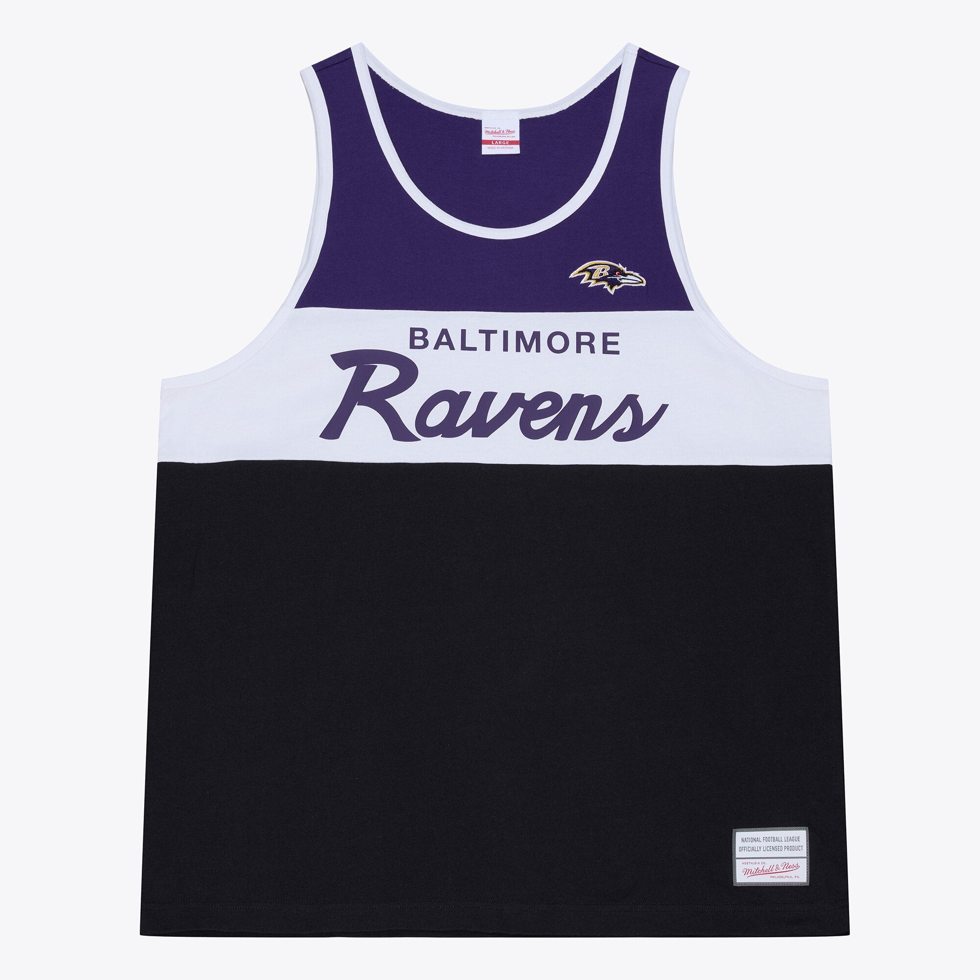 Baltimore Ravens Mitchell & Ness Head Coach Tank Top - Black/Purple