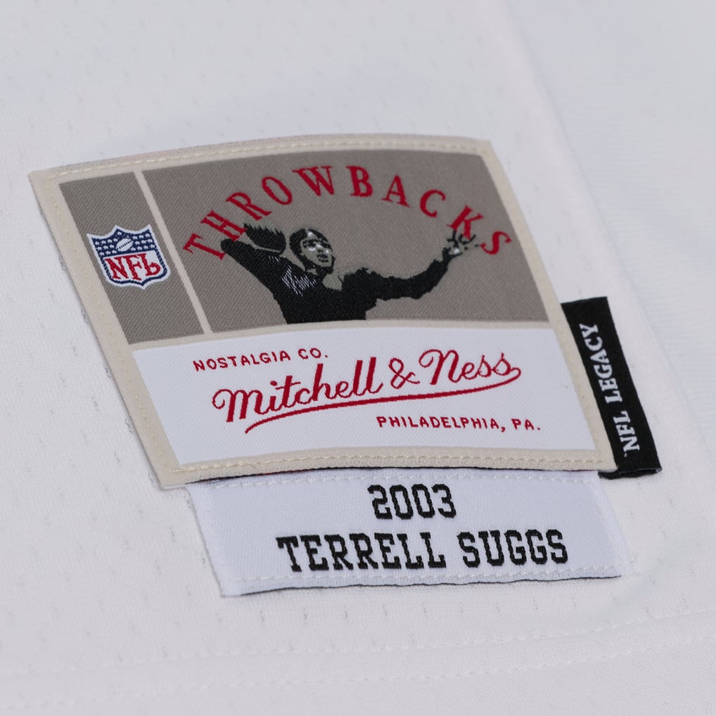 Terrell Suggs Baltimore Ravens Mitchell & Ness 2003 Legacy Replica Player Jersey - White