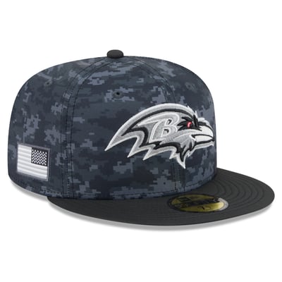 Baltimore Ravens New Era 2026 Salute To Service 59FIFTY Fitted Hat - Black
