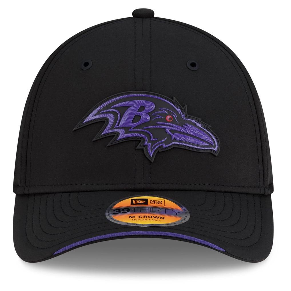 Baltimore Ravens New Era 2026 Sideline 39THIRTY M-Crown Flex Hat - Black