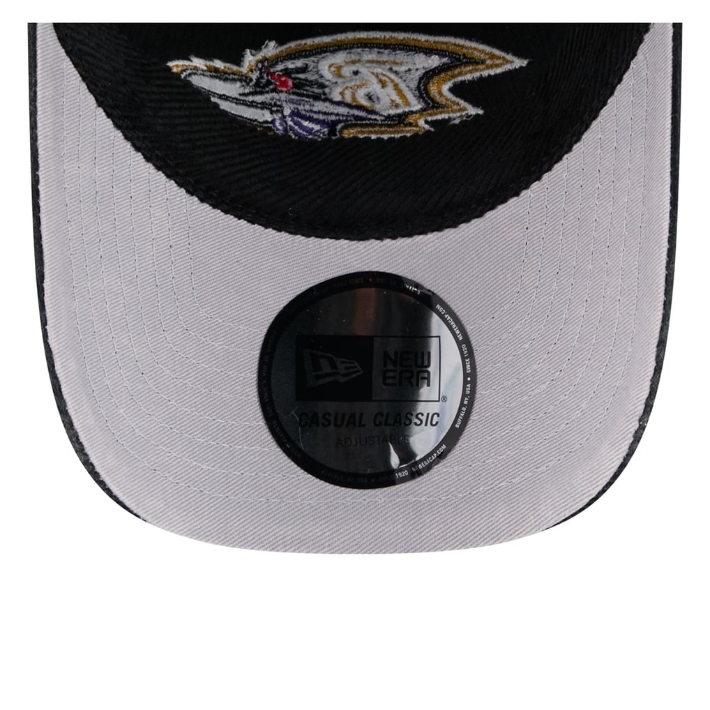 Baltimore Ravens New Era Corduroy Casual Classic Adjustable Hat - Black