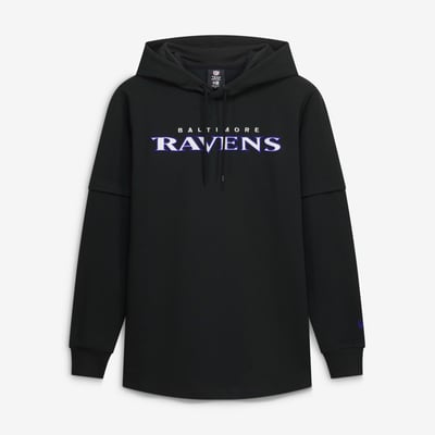 Baltimore Ravens New Era Functional Fandom Twofer Hoodie - Black
