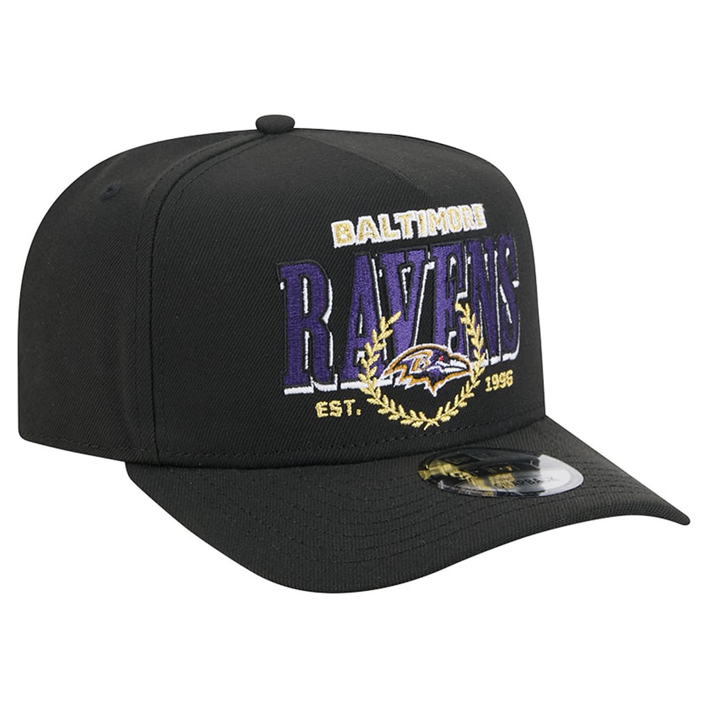 Baltimore Ravens New Era Laurel A-Frame 9FIFTY Snapback Hat - Black