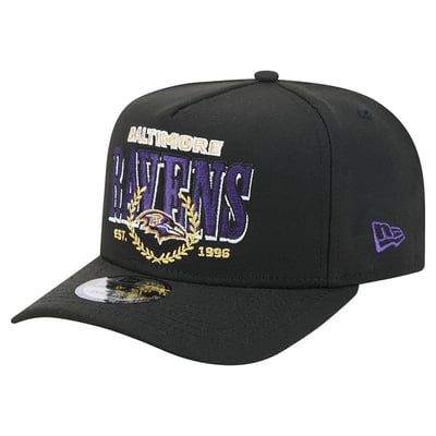 Baltimore Ravens New Era Laurel A-Frame 9FIFTY Snapback Hat - Black
