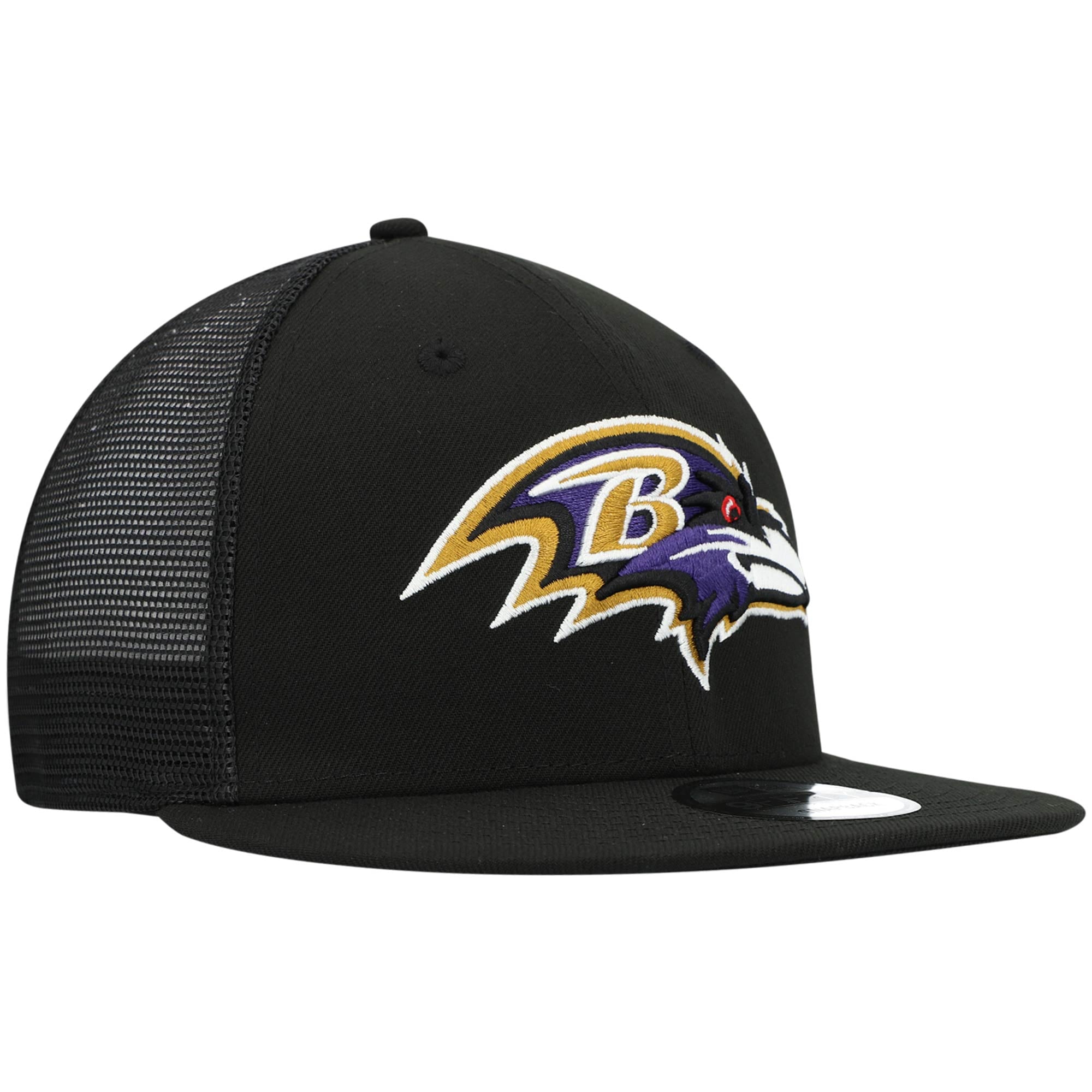 Men's New Era Black Baltimore Ravens Shade Trucker 9FIFTY Snapback Hat