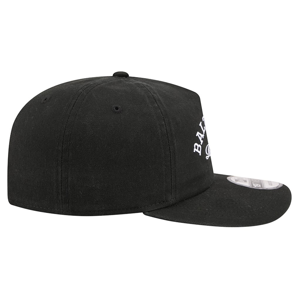 Baltimore Ravens New Era Stacked 19TWENTY Adjustable Hat - Black