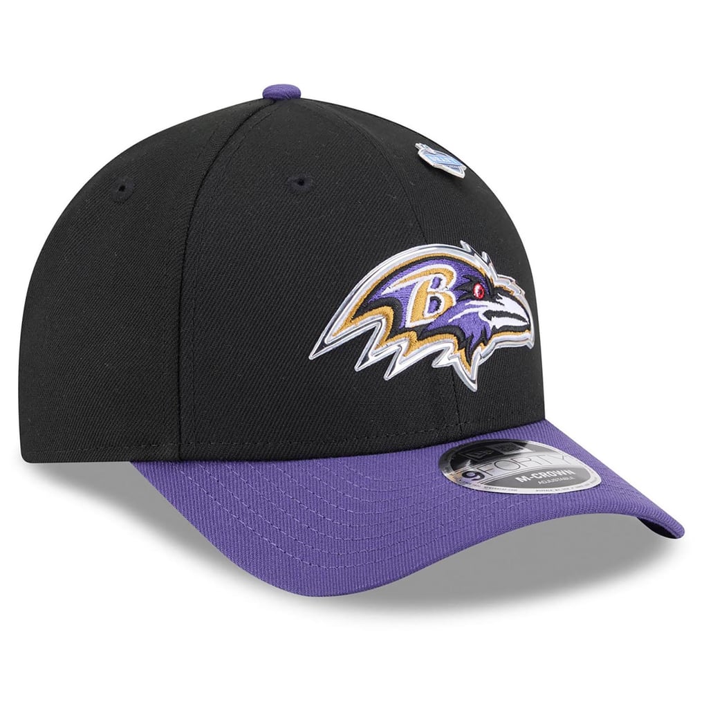  Baltimore Ravens New Era 2026 NFL Draft 9FORTY M-Crown Adjustable Hat - Black/Purple