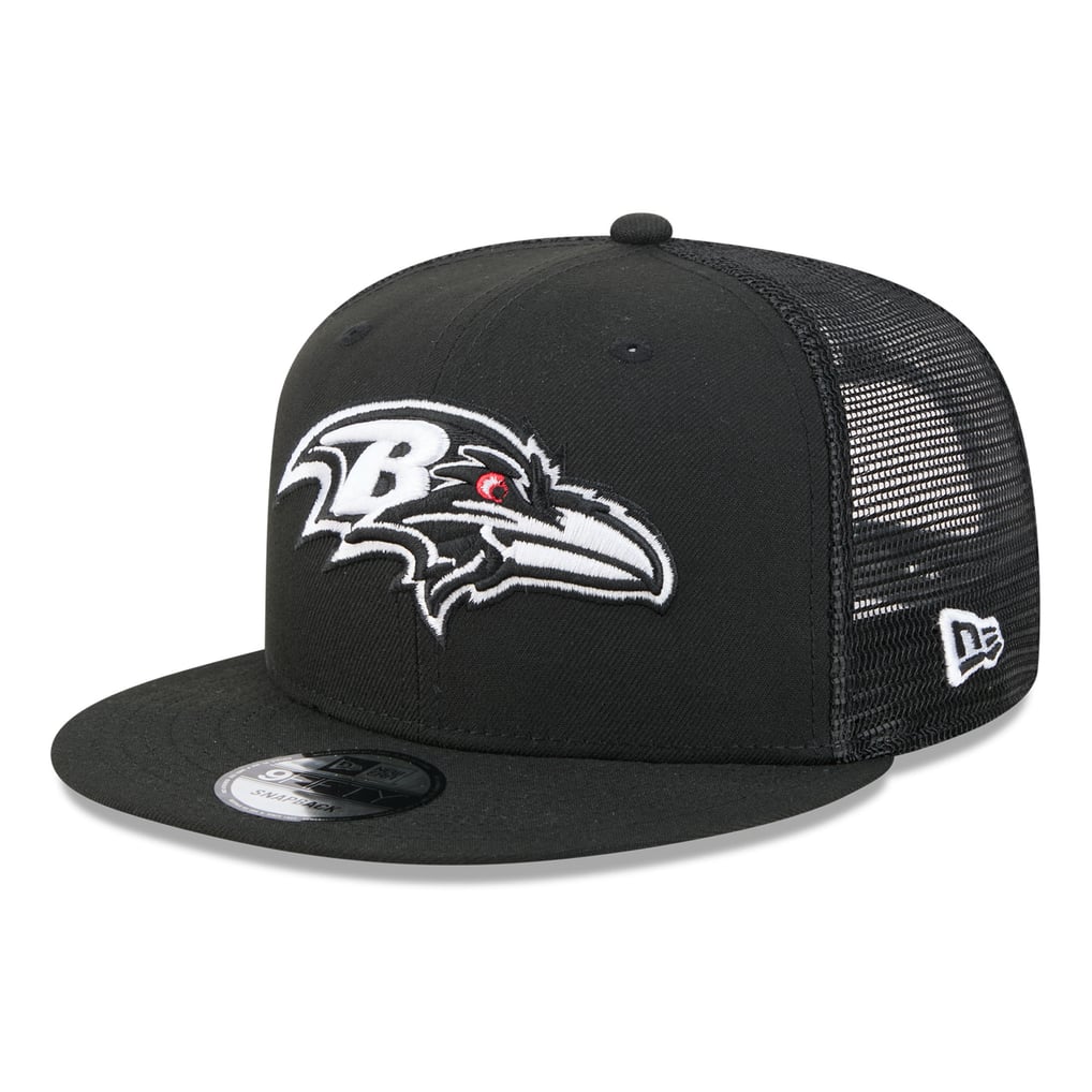 Baltimore Ravens New Era 9FIFTY Snapback Trucker Hat - Black/White
