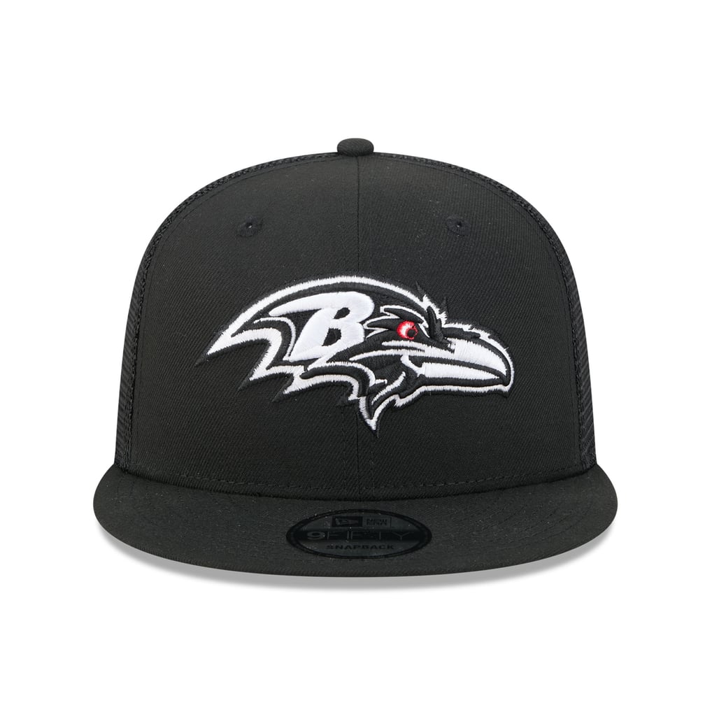 Baltimore Ravens New Era 9FIFTY Snapback Trucker Hat - Black/White