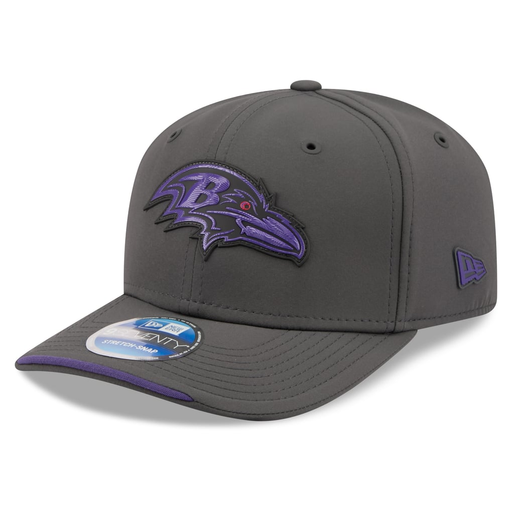 Baltimore Ravens New Era 2026 Sideline Cold Weather  9SEVENTY Adjustable Hat - Charcoal