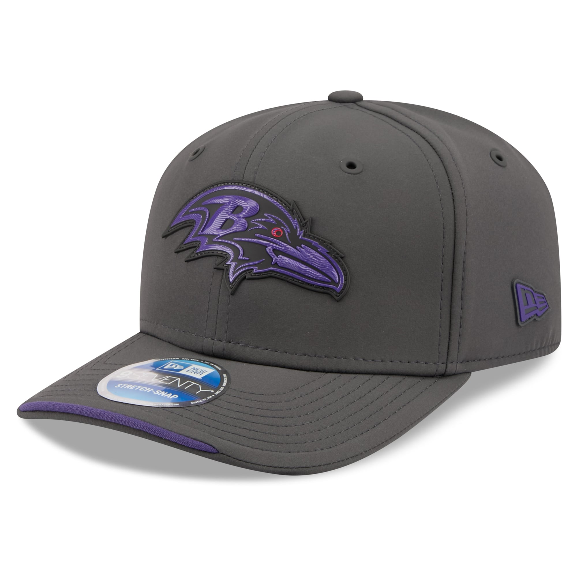 New Era Baltimore Ravens Charcoal 2026 Sideline Cold Weather 9SEVENTY ...