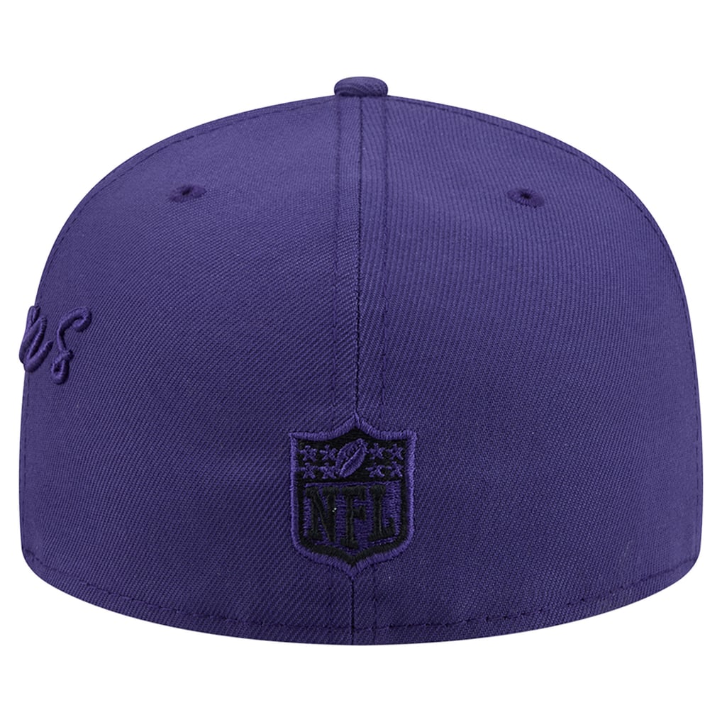 Baltimore Ravens New Era Side Script 59FIFTY Fitted Hat - Purple
