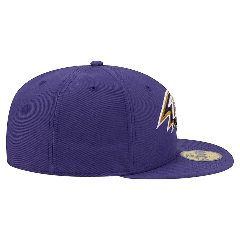 Baltimore Ravens New Era Side Script 59FIFTY Fitted Hat - Purple