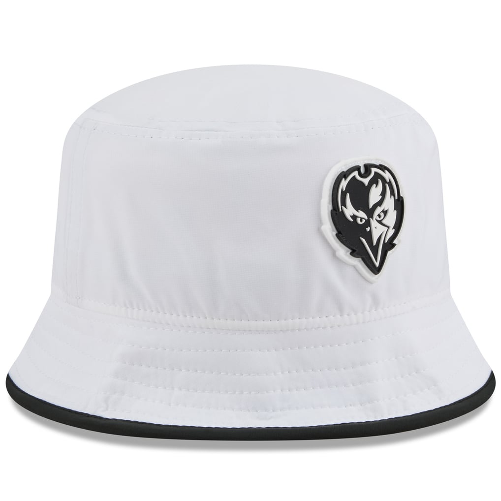  Baltimore Ravens New Era 2025 NFL Training Camp Stretch Bucket Hat - White