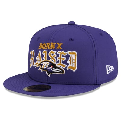 Baltimore Ravens New Era x Born x Raised 59FIFTY Fitted Hat - Dark Purple