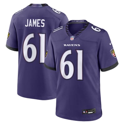 Andre James Baltimore Ravens Nike Team Game Jersey - Purple