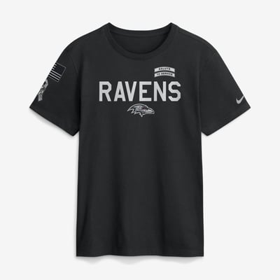  Baltimore Ravens Nike 2026 Salute to Service Sideline Dri-FIT T-Shirt - Black