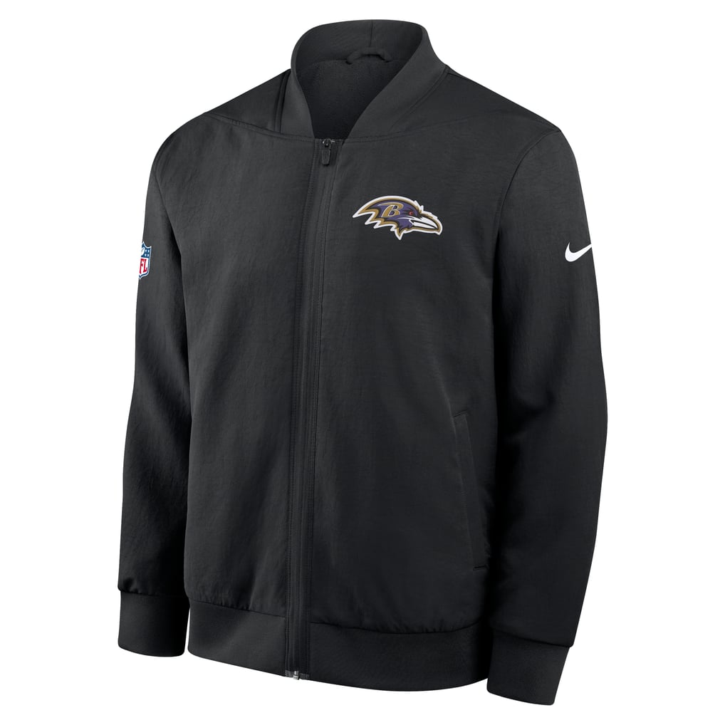 Baltimore Ravens Nike Sideline Powerful Blocking Full-Zip Dri-FIT Bomber Jacket - Black