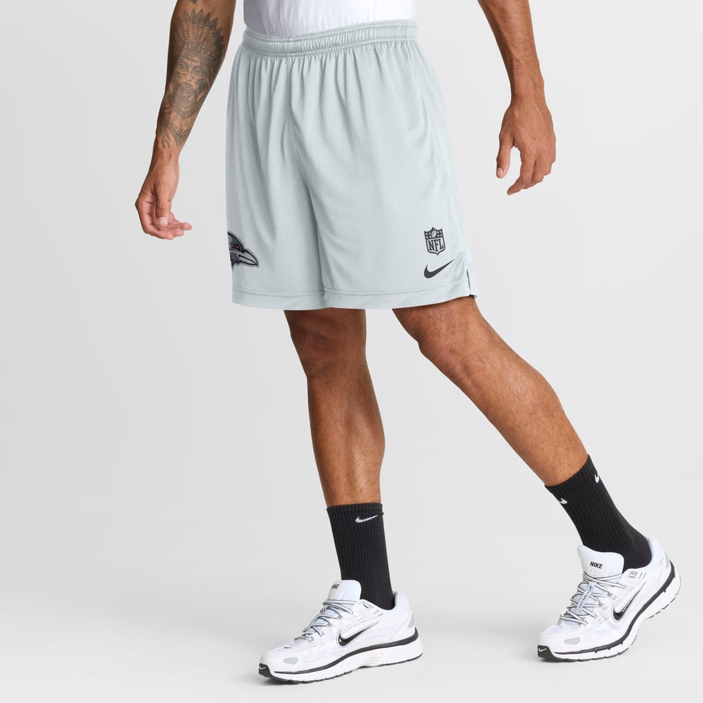  Baltimore Ravens Nike Sideline Standard Issue Dri-FIT Reversible Shorts - Black/Platinum