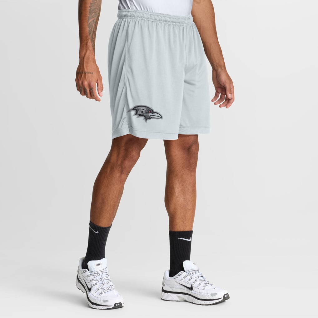  Baltimore Ravens Nike Sideline Standard Issue Dri-FIT Reversible Shorts - Black/Platinum