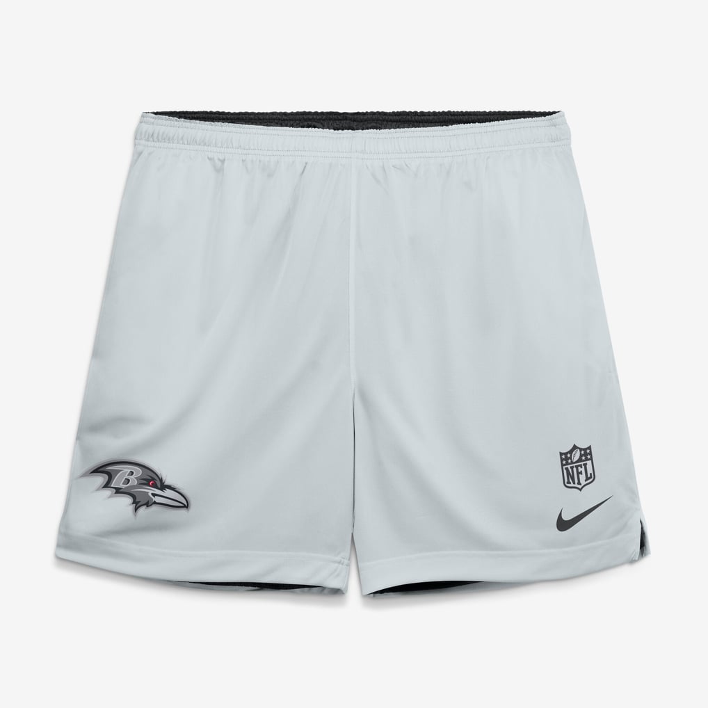  Baltimore Ravens Nike Sideline Standard Issue Dri-FIT Reversible Shorts - Black/Platinum