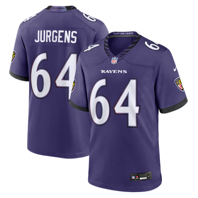 Cam Jurgens Baltimore Ravens Nike Team Game Jersey - Purple