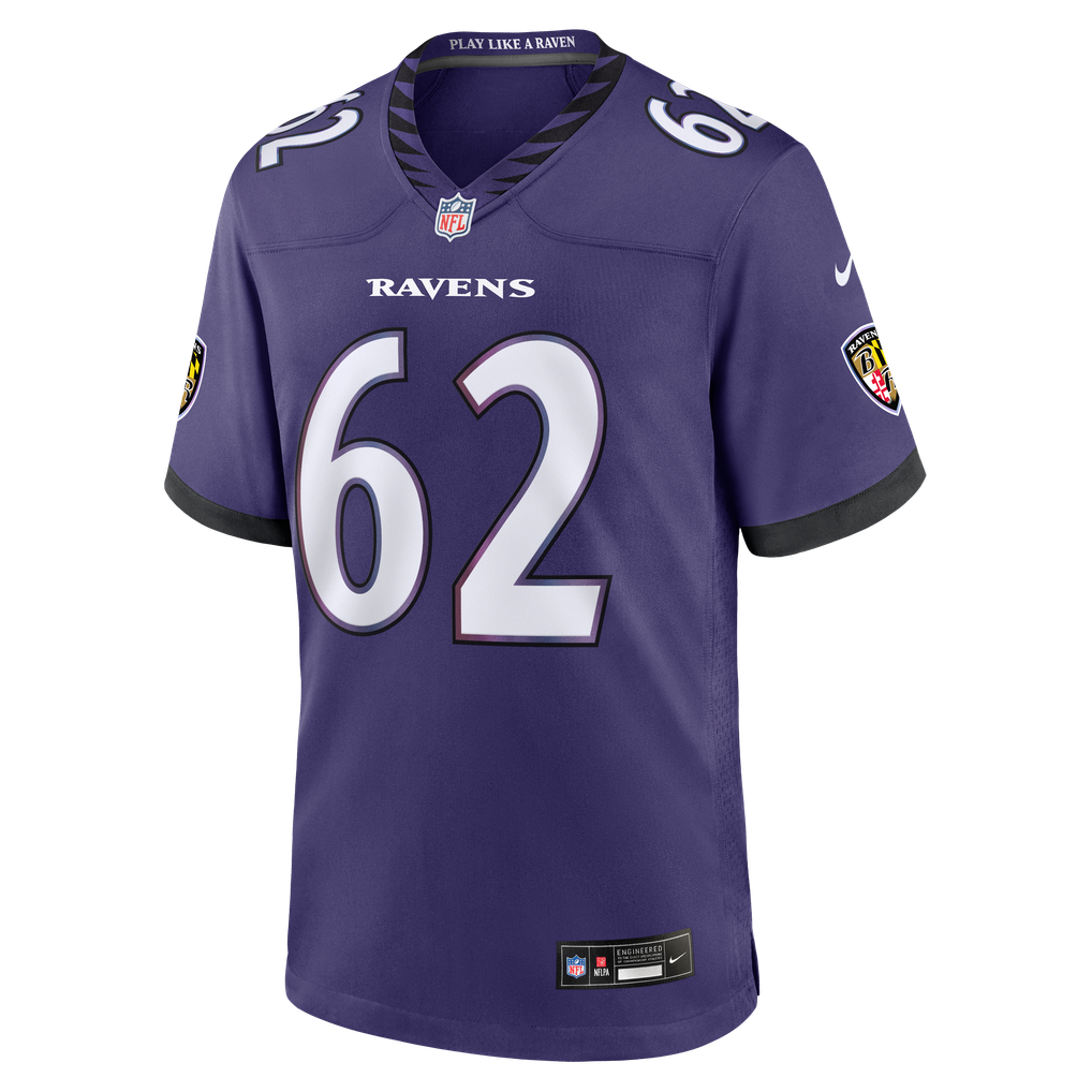 Chuma Edoga Baltimore Ravens Nike Team Game Jersey - Purple