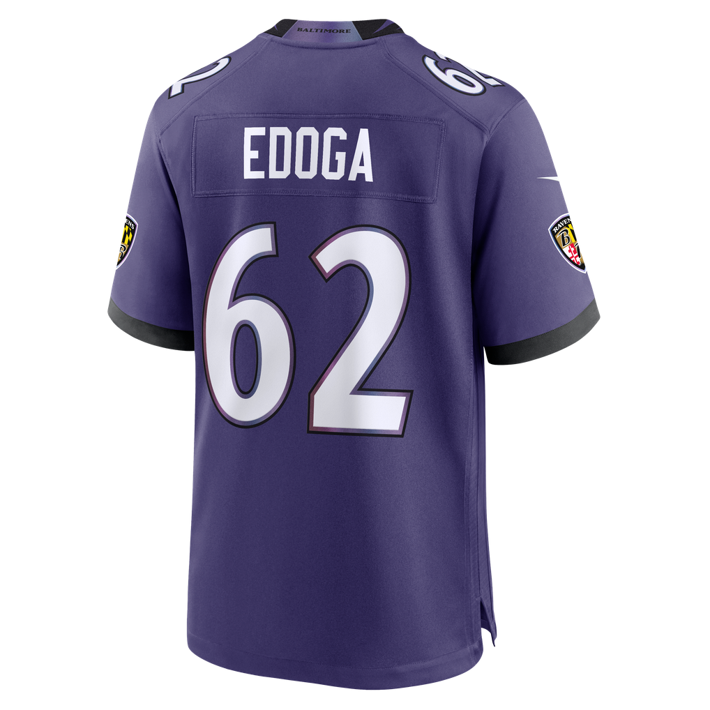 Chuma Edoga Baltimore Ravens Nike Team Game Jersey - Purple