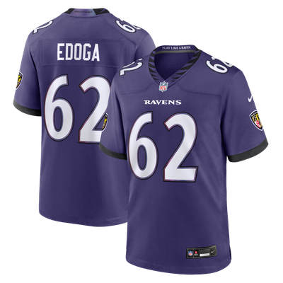 Chuma Edoga Baltimore Ravens Nike Team Game Jersey - Purple
