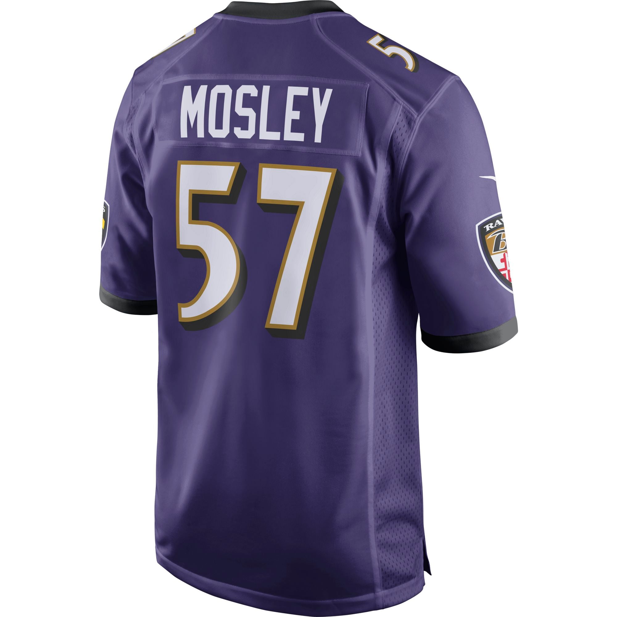 Men's Baltimore Ravens C.J. Mosley Nike Purple Team Game 2015