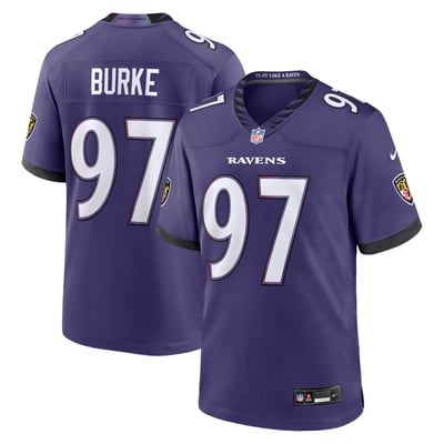 Ethan Burke Baltimore Ravens Nike Team Game Jersey - Purple