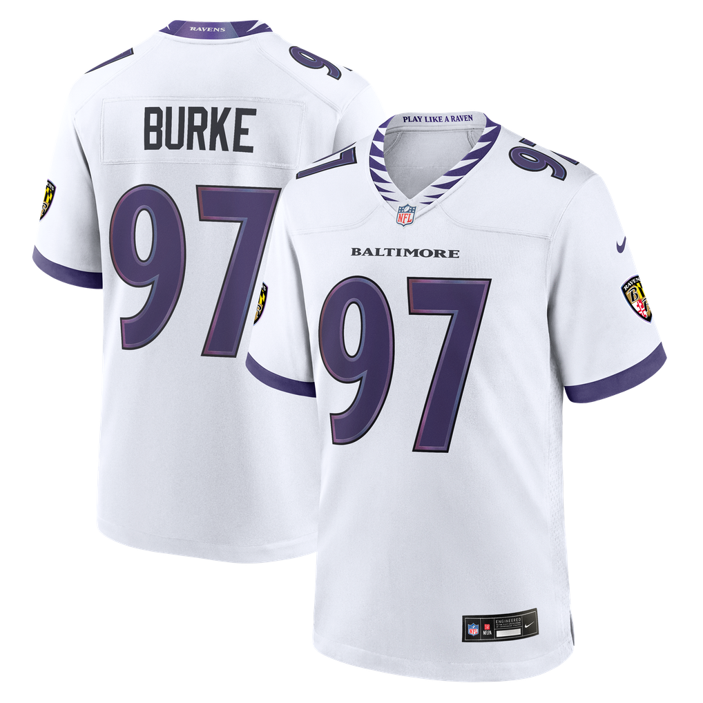Ethan Burke Baltimore Ravens Nike Game Jersey - White