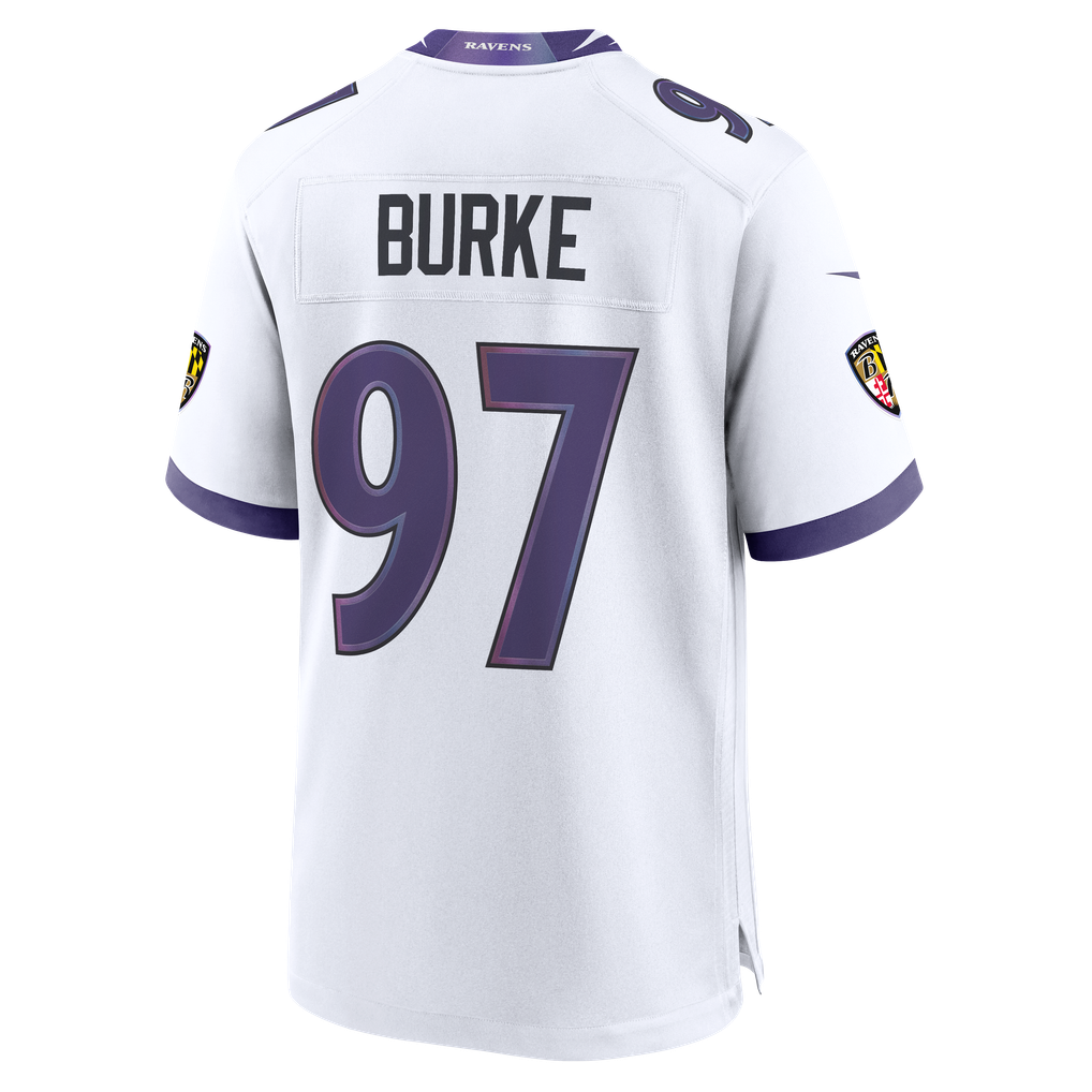 Ethan Burke Baltimore Ravens Nike Game Jersey - White