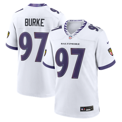 Ethan Burke Baltimore Ravens Nike Game Jersey - White
