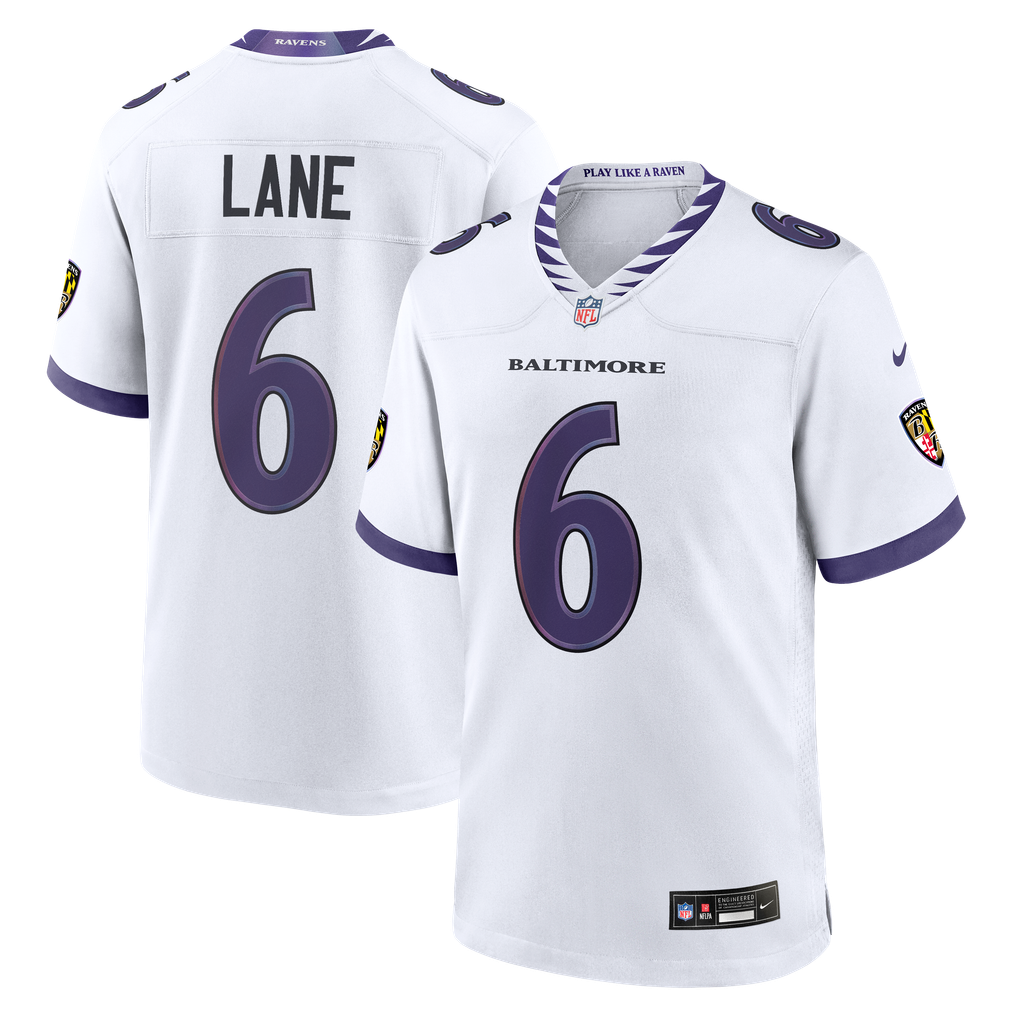 Ja'Kobi Lane Baltimore Ravens Nike Game Jersey - White