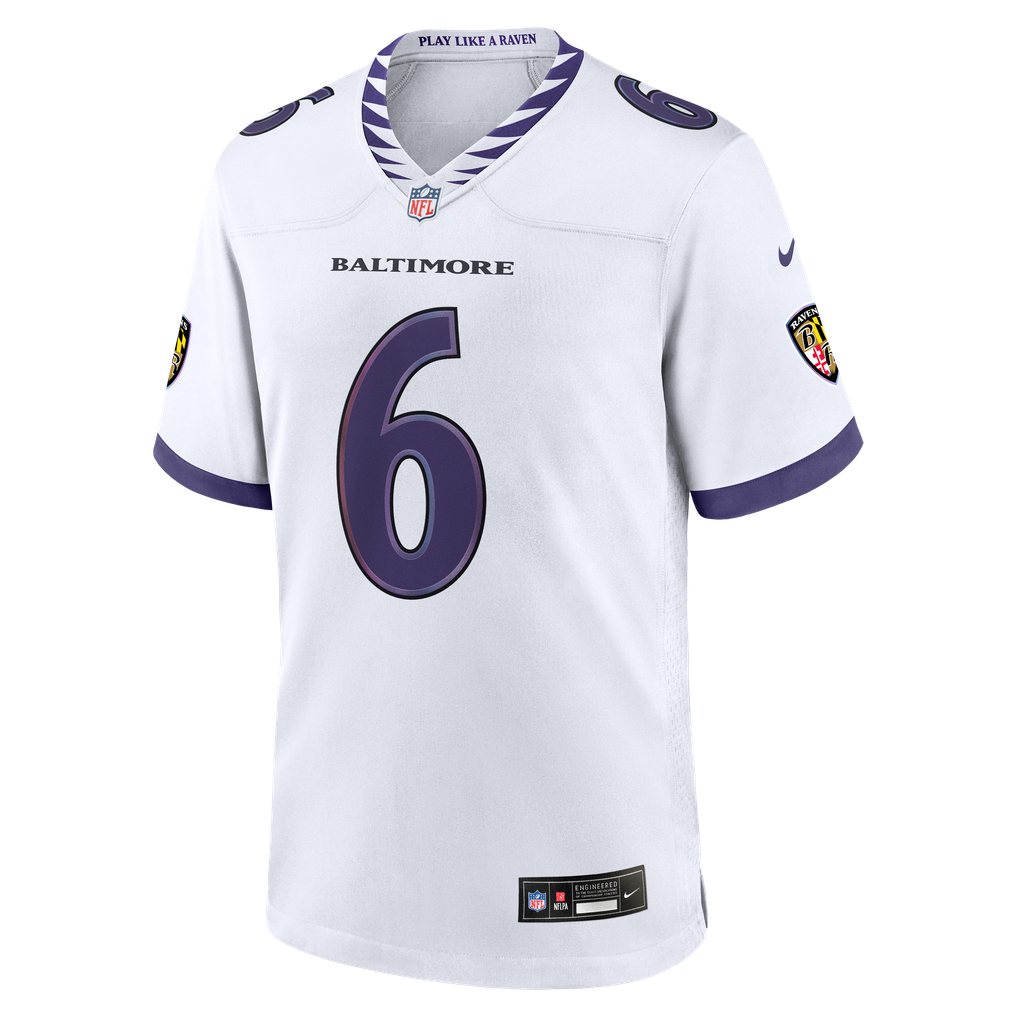 Ja'Kobi Lane Baltimore Ravens Nike Game Jersey - White