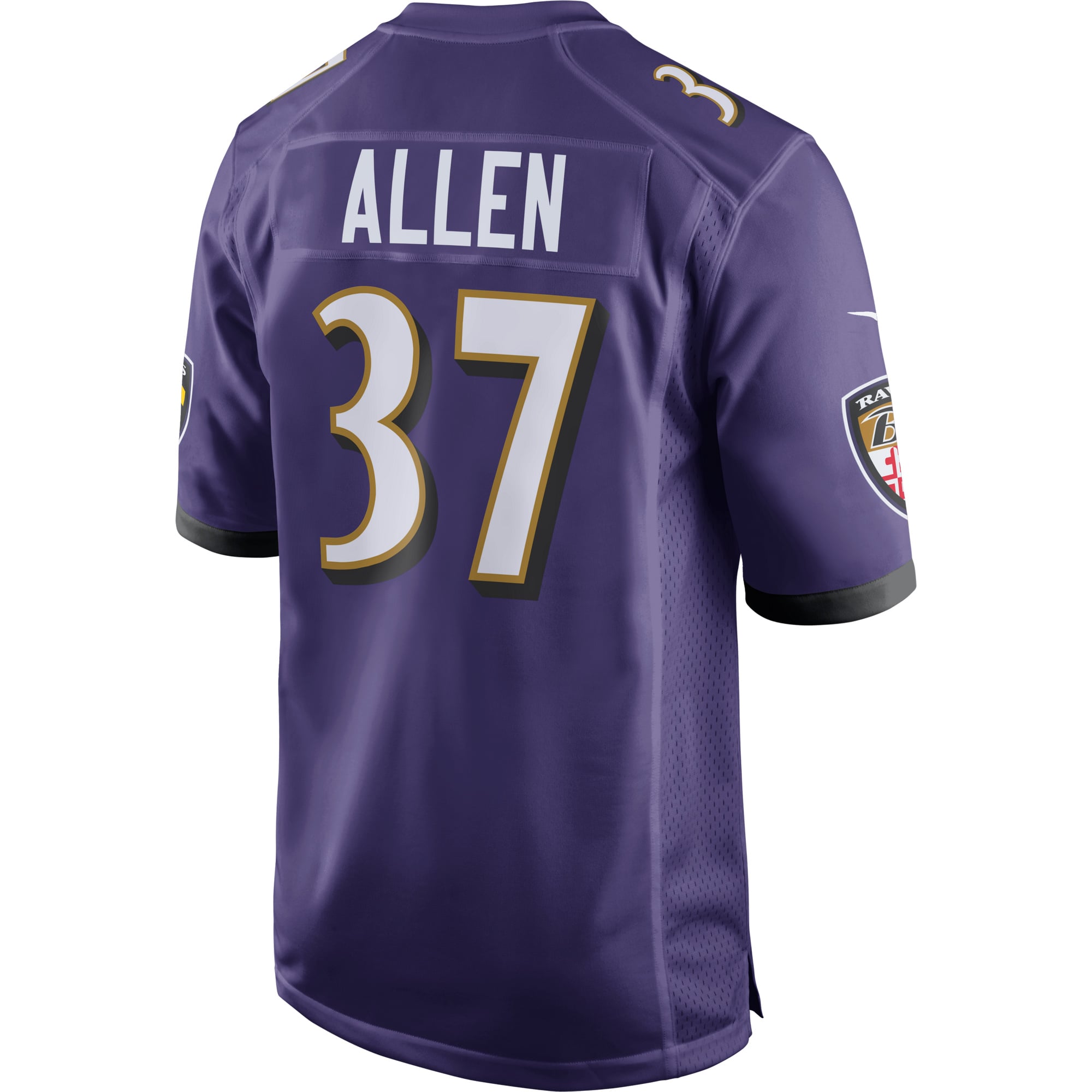 Men's Nike Javorius Allen Purple Baltimore Ravens Game Jersey