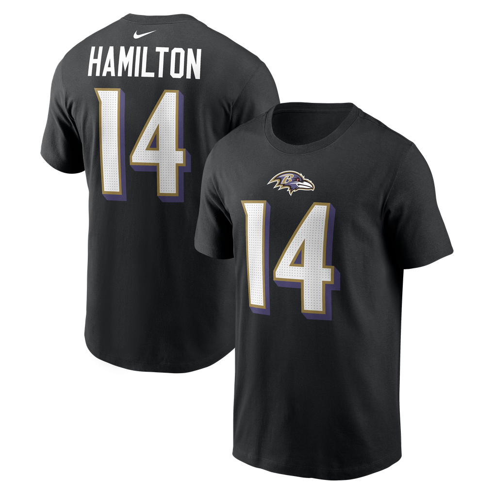 Kyle Hamilton Baltimore Ravens Nike Name & Number T-Shirt - Black