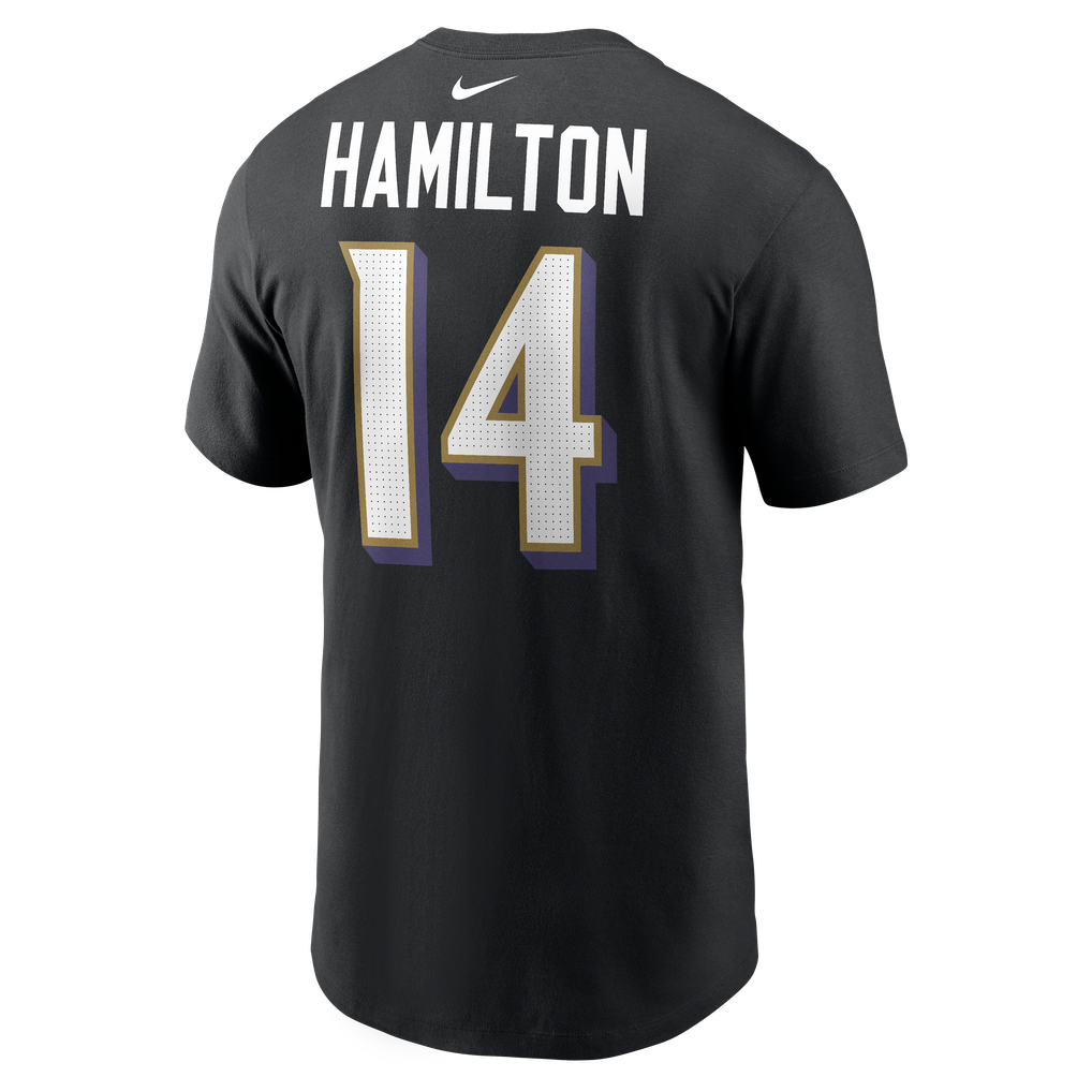 Kyle Hamilton Baltimore Ravens Nike Name & Number T-Shirt - Black