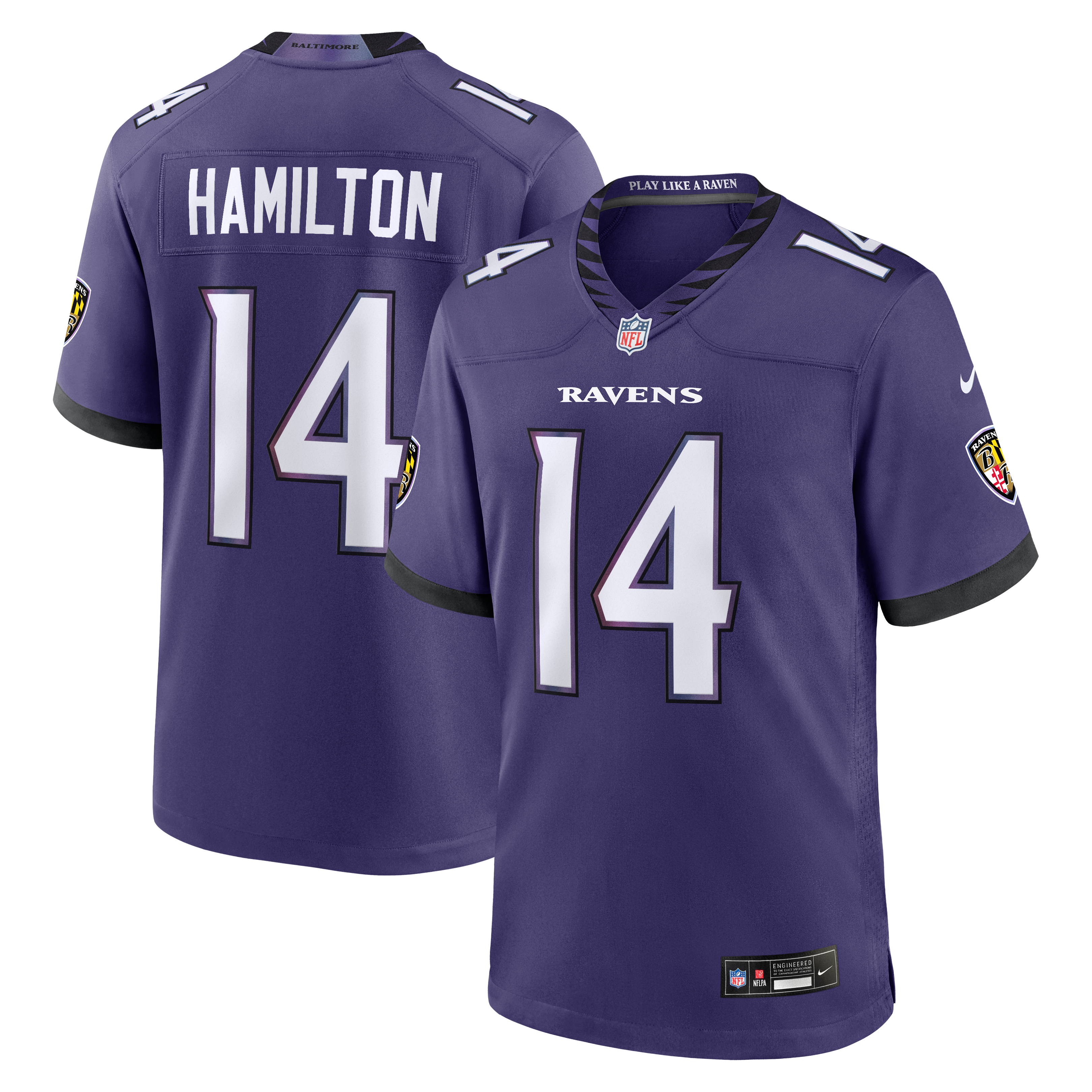 Kyle Hamilton Baltimore Ravens Team Game Jersey Purple