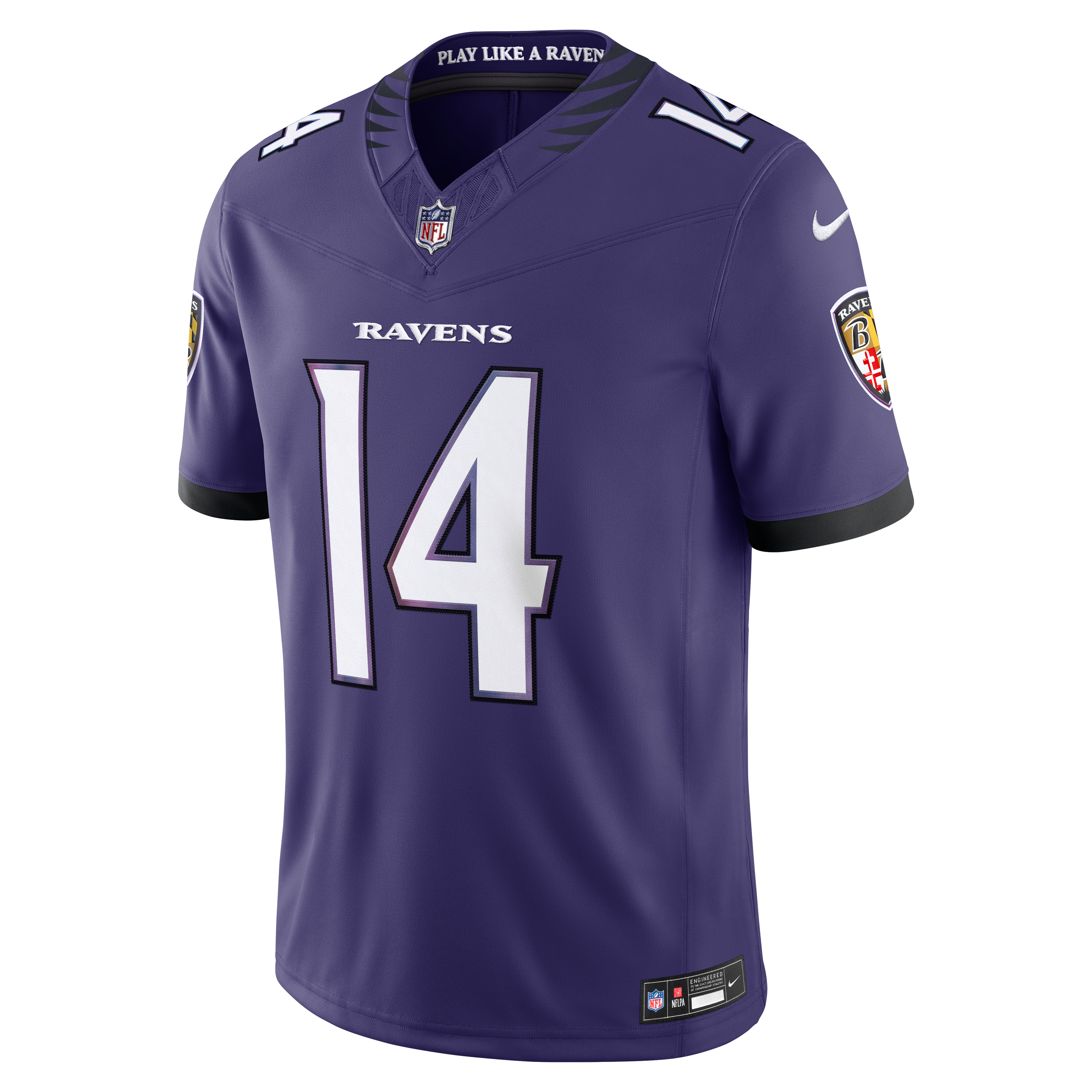 Kyle Hamilton Baltimore Ravens Team Vapor F.U.S.E. Stitched Limited Jersey Purple