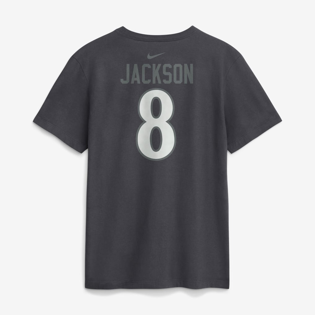 Lamar Jackson Baltimore Ravens Nike Name & Number T-Shirt - Anthracite