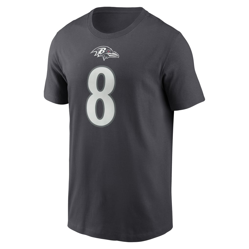 Lamar Jackson Baltimore Ravens Nike Name & Number T-Shirt - Anthracite