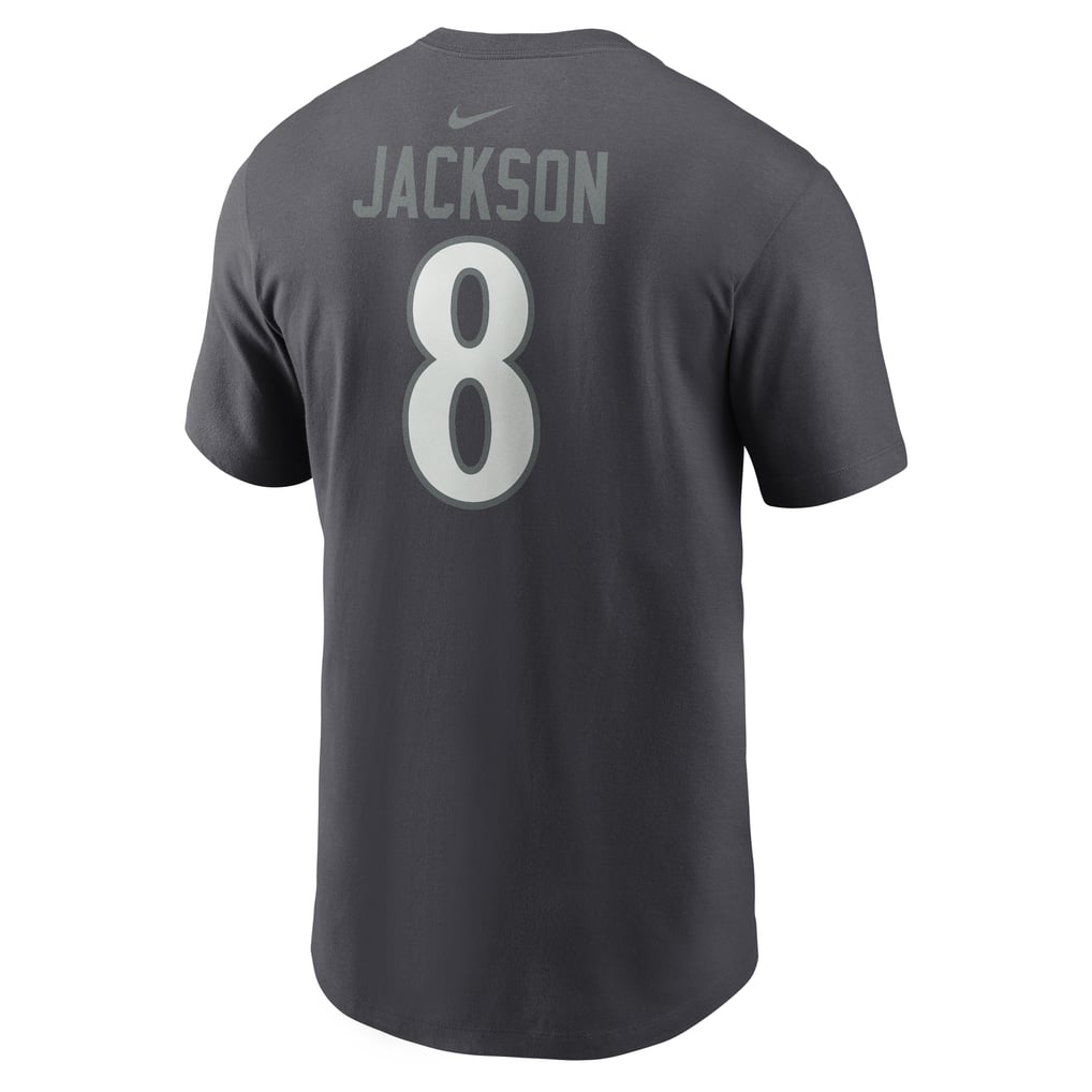 Lamar Jackson Baltimore Ravens Nike Name & Number T-Shirt - Anthracite