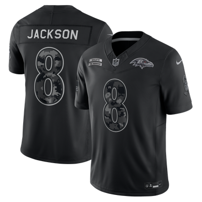 Lamar Jackson Baltimore Ravens Nike 2026 Salute to Service Stitched Limited Jersey - Black