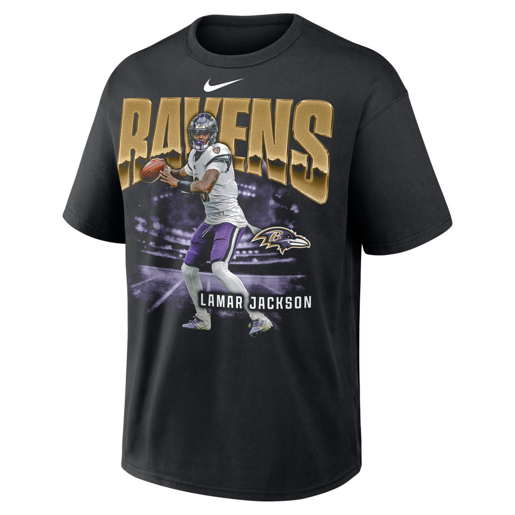 Lamar Jackson Baltimore Ravens Nike Player Graphic Max90 T-Shirt - Black